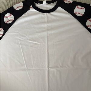 Baseball Print Raglan T-Shirt